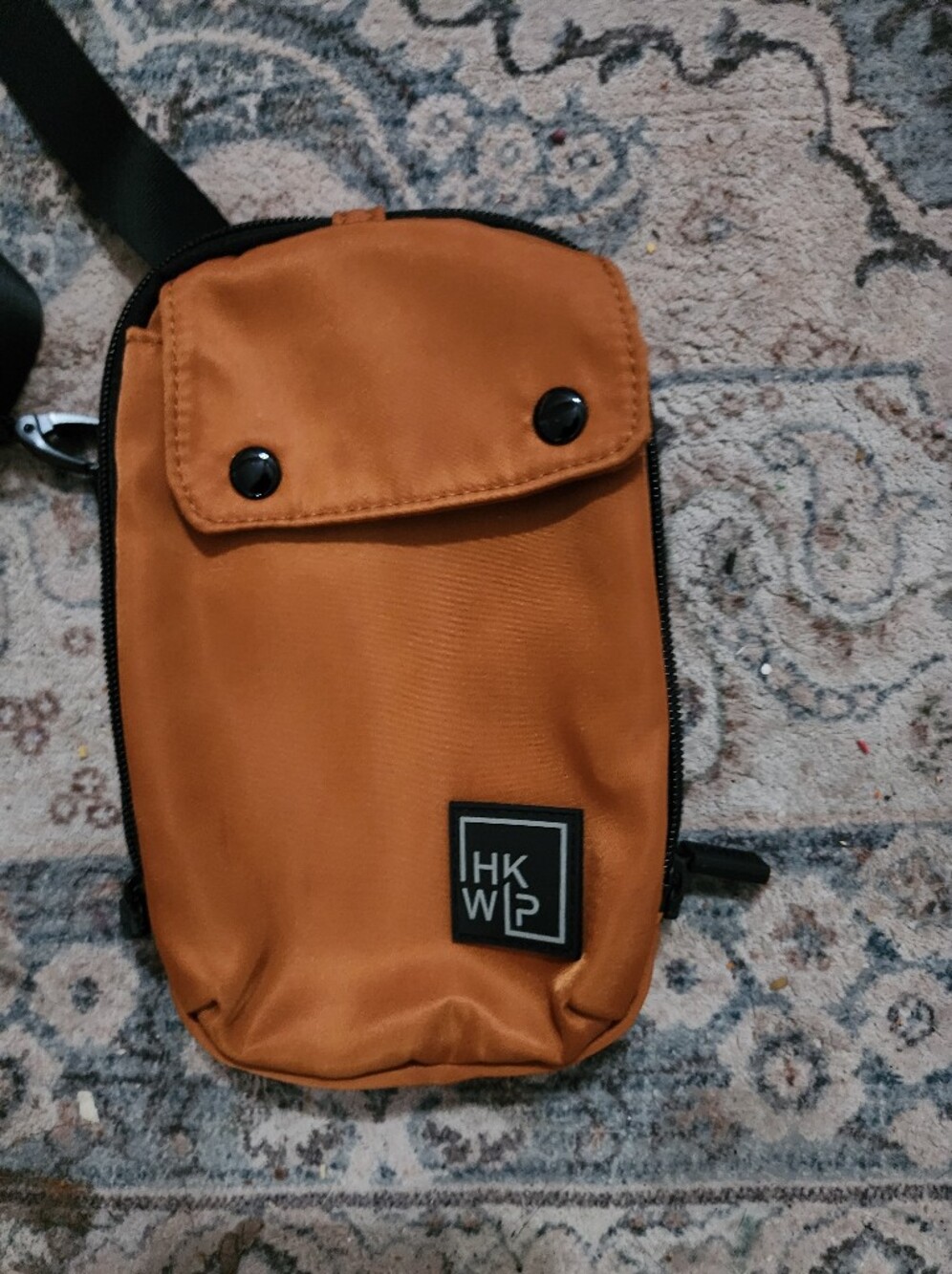 HKWP Tan Crossbody Belt Bag for Men